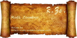 Rudi Zsombor névjegykártya